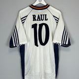 1998/99 SPAIN RAUL #10 AWAY SHIRT (L) ADIDAS