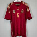 2013/15 SPAIN A.INIESTA #6 HOME SHIRT (XL) ADIDAS