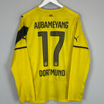 2014/15 DORTMUND AUBAMEYANG #14 L/S HOME SHIRT (M) PUMA