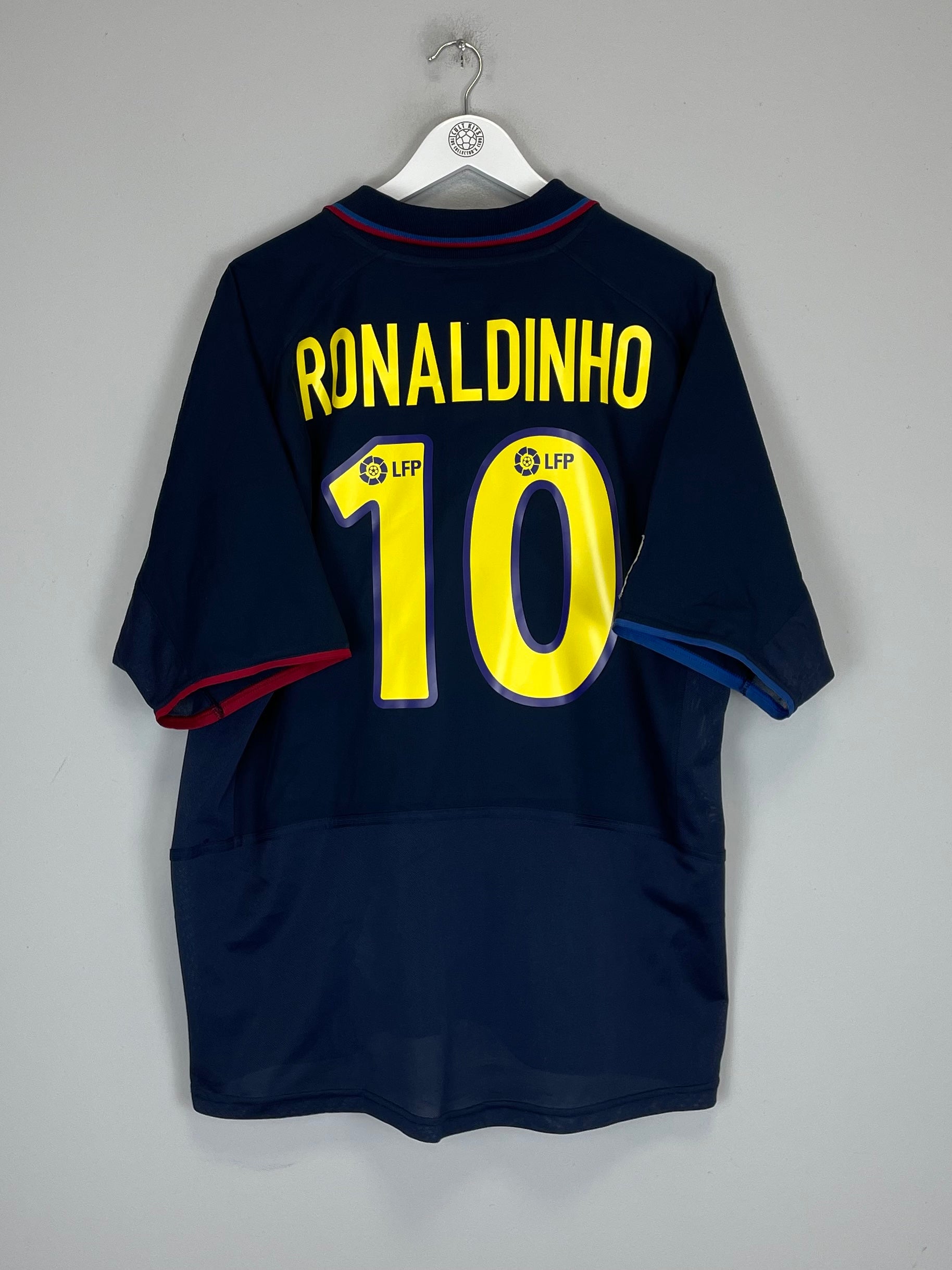 2002/03 BARCELONA RONALDINHO #10 AWAY SHIRT (XL) NIKE