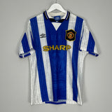 1994/96 MANCHESTER UNITED INCE #8 AWAY SHIRT (M) UMBRO