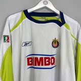 2007/08 CHIVAS GUADALAJARA CHICHARITO #25 L/S AWAY SHIRT (XL) REEBOK