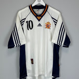 1998/99 SPAIN RAUL #10 AWAY SHIRT (L) ADIDAS