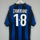 1999/00 INTER MILAN ZAMORANO #1+8 HOME SHIRT (L) NIKE