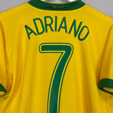 2006/08 BRAZIL ADRIANO #7 HOME SHIRT (L) NIKE