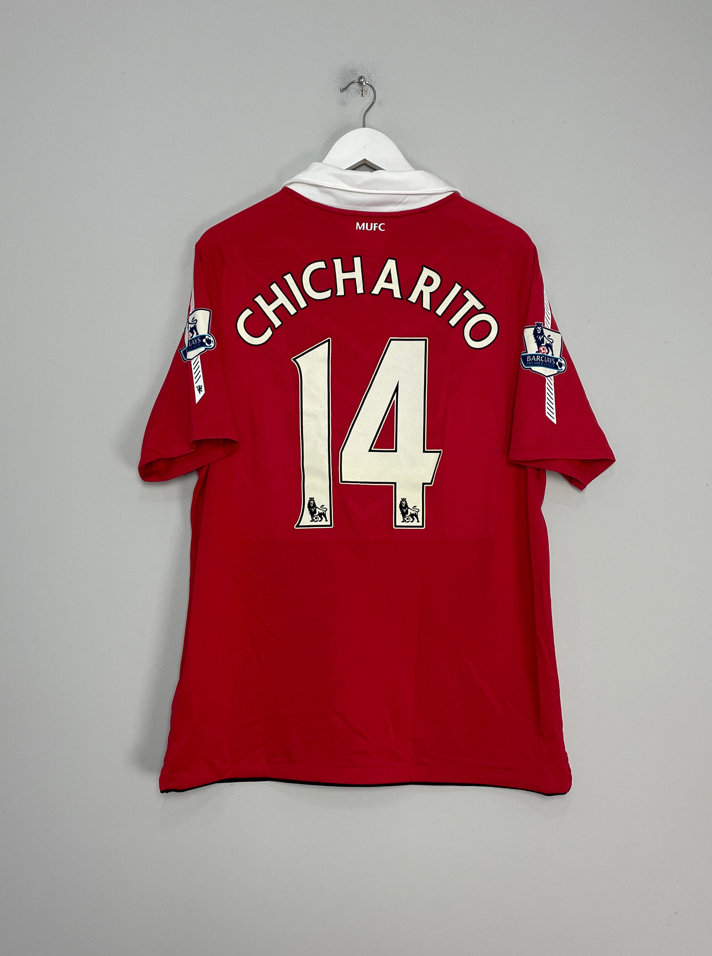 2010/11 MANCHESTER UNITED CHICHARITO #14 HOME SHIRT (L) NIKE