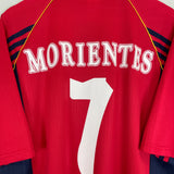 1998/00 SPAIN MORIENTES #7 HOME SHIRT (L) ADIDAS