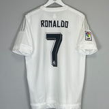 2015/16 REAL MADRID RONALDO #7 HOME SHIRT (L) ADIDAS