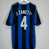 2004/05 INTER MILAN J.ZANETTI #4 HOME SHIRT (XL) NIKE