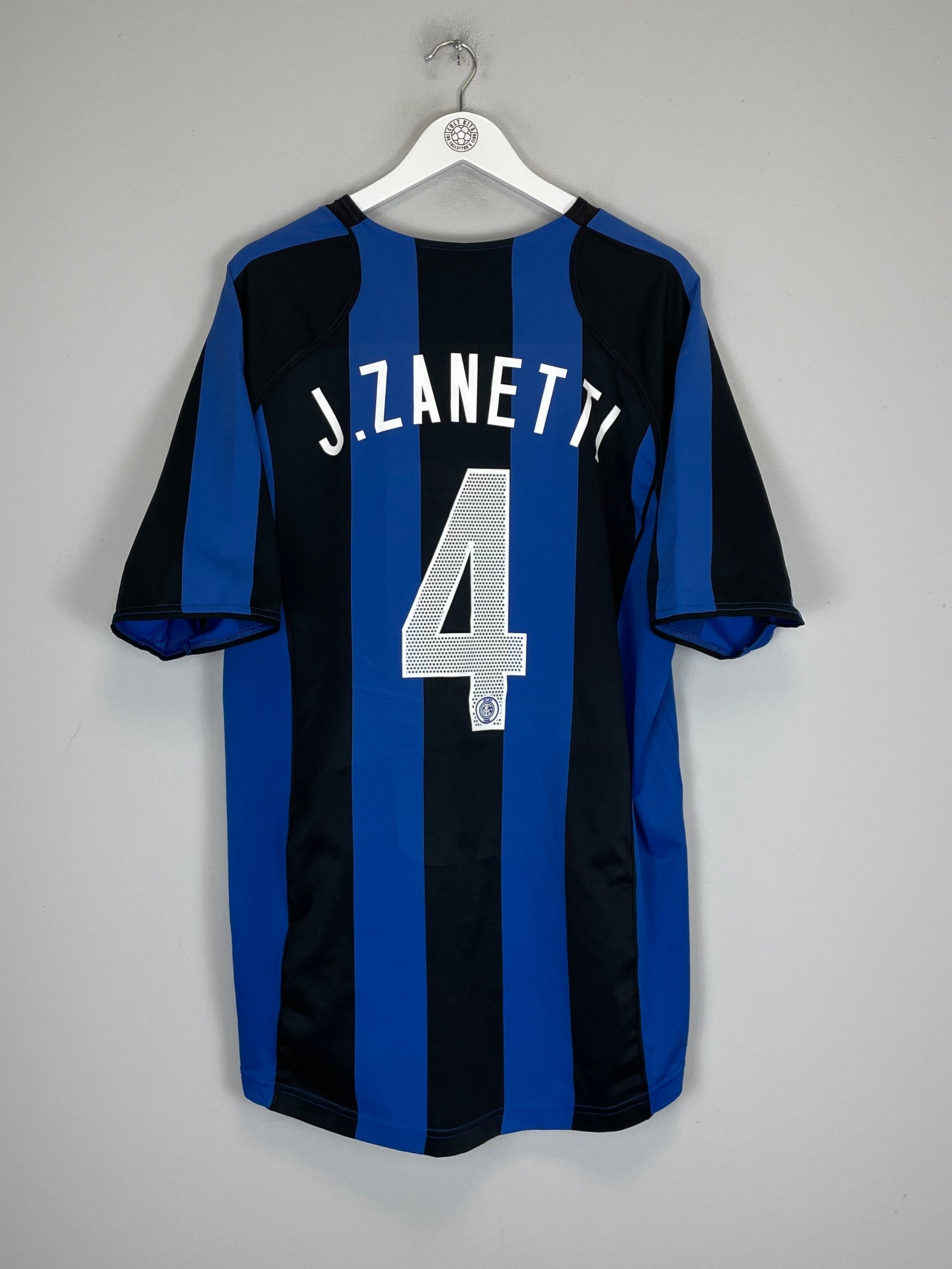 2004/05 INTER MILAN J.ZANETTI #4 HOME SHIRT (XL) NIKE