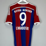 2014/15 BAYERN MUNICH LEWANDOWSKI #9 HOME SHIRT (M) ADIDAS