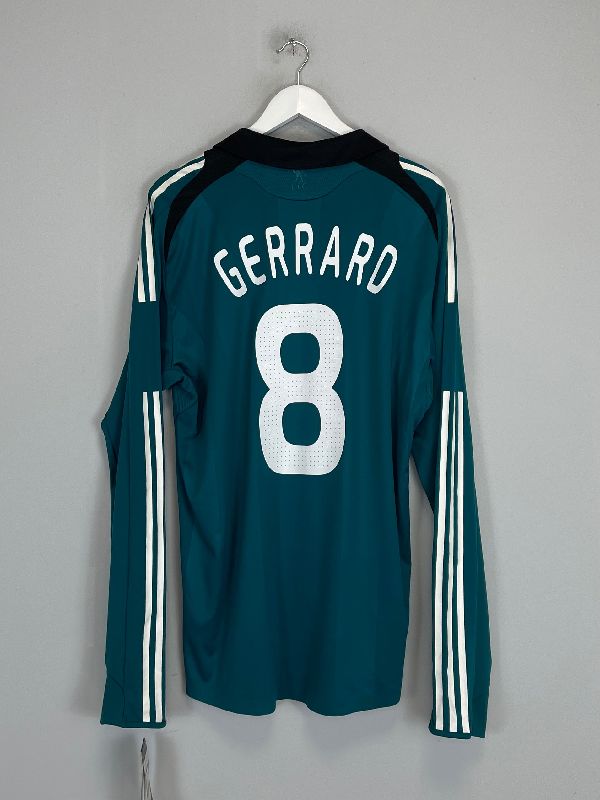 2008/09 LIVERPOOL GERRARD #8 *PLAYER ISSUE* BNWT L/S THIRD SHIRT (XL) ADIDAS