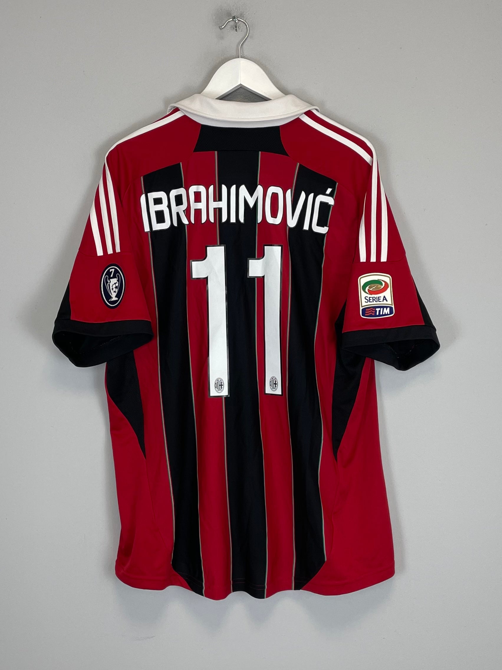 2012/13 AC MILAN IBRAHIMOVIC #11 HOME SHIRT (XL) ADIDAS