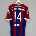 2014/15 BAYERN MUNICH ALONSO #14 HOME SHIRT (L) ADIDAS