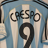 2006/07 ARGENTINA CRESPO #9 HOME SHIRT (L) ADIDAS