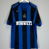 2004/05 INTER MILAN J.ZANETTI #4 HOME SHIRT (XL) NIKE