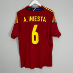 2011/12 SPAIN A.INIESTA #6 HOME SHIRT (XL) ADIDAS