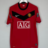 2009/10 MANCHESTER UNITED HARGREAVES #4 HOME SHIRT (M) NIKE