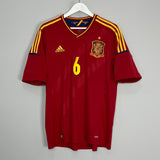 2011/12 SPAIN A.INIESTA #6 HOME SHIRT (XL) ADIDAS