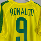 2002/04 BRAZIL RONALDO #9 HOME SHIRT (L) NIKE