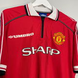 1998/00 MANCHESTER UNITED HOME SHIRT (XL) UMBRO