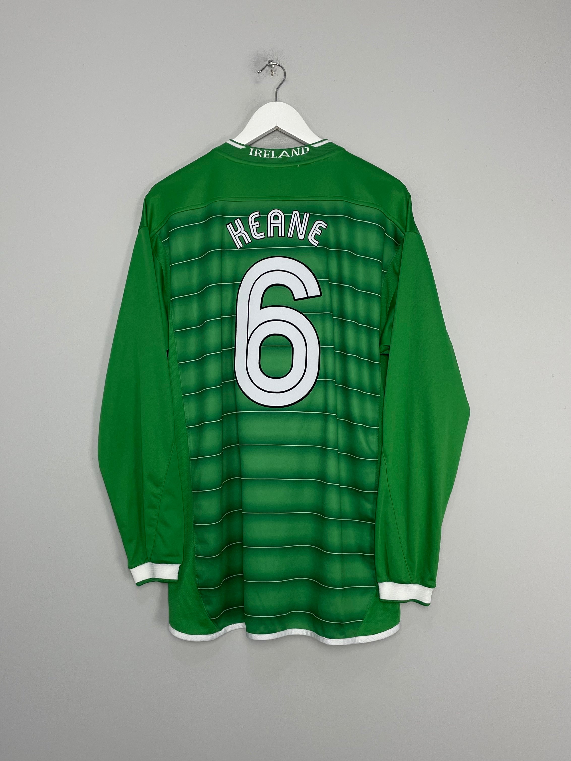 2003/04 IRELAND KEANE #6 HOME SHIRT (XL) UMBRO