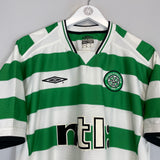 2001/03 CELTIC LARSSON #7 HOME SHIRT (L) UMBRO