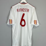 2010/11 SPAIN A.INIESTA #6 AWAY SHIRT (XL) ADIDAS