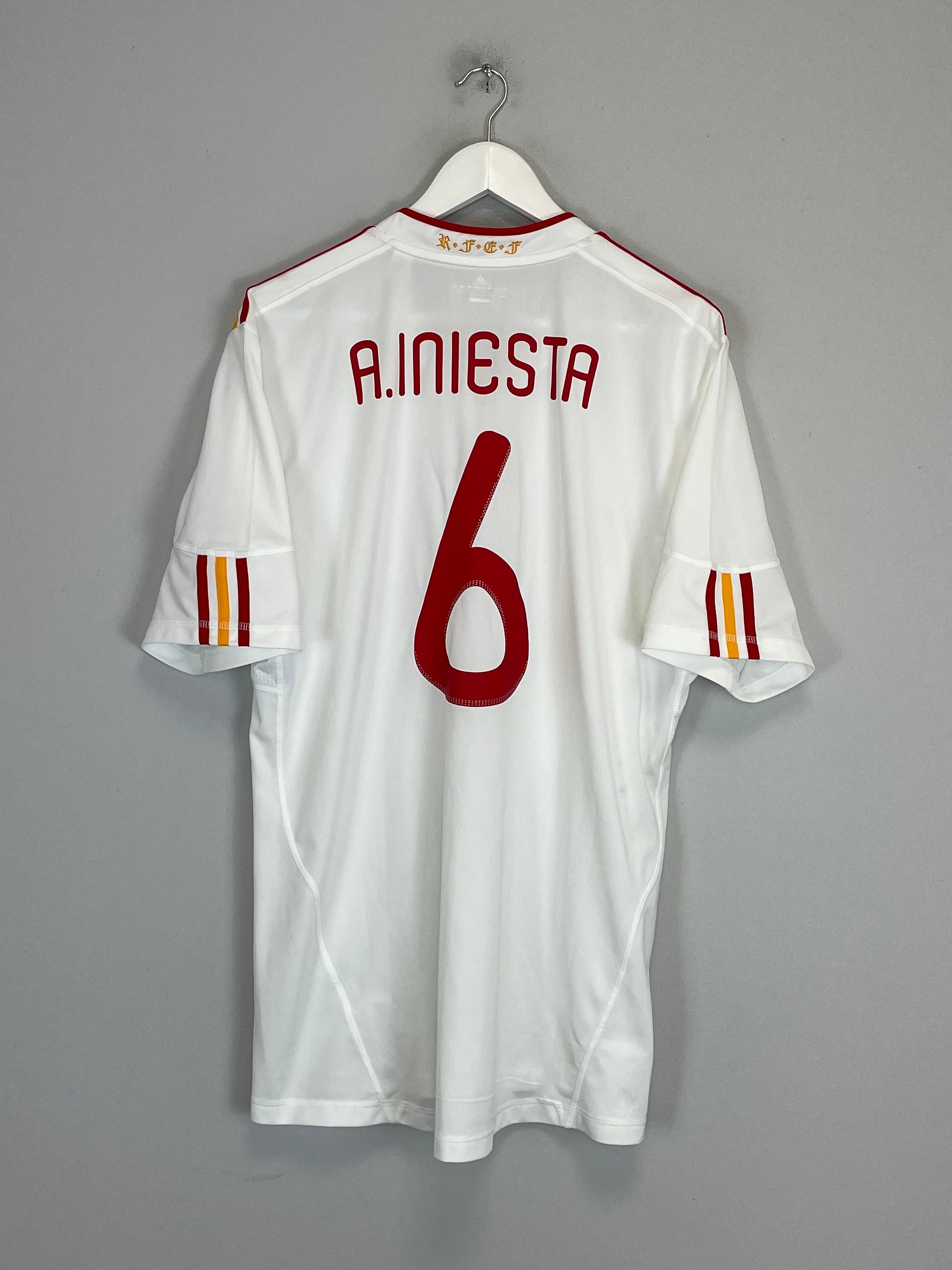 2010/11 SPAIN A.INIESTA #6 AWAY SHIRT (XL) ADIDAS