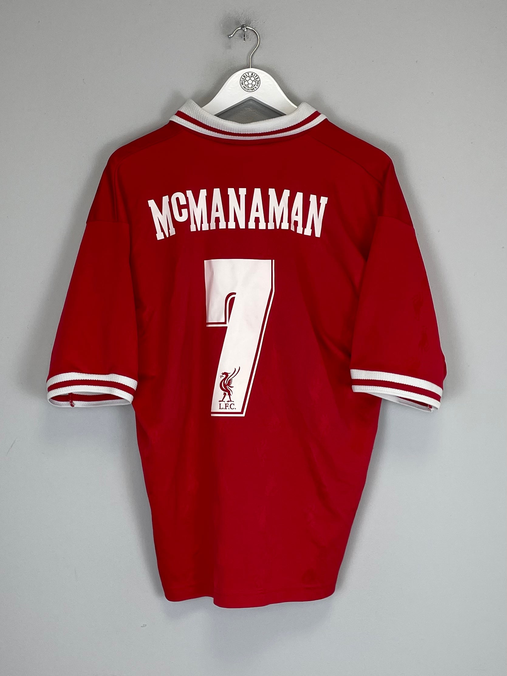 1996/98 LIVERPOOL MCMANAMAN #7 HOME SHIRT (XL) REEBOK