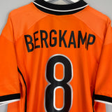 1998/00 NETHERLANDS BERGKAMP #8 HOME SHIRT (L) NIKE