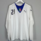 2006/07 ITALY PIRLO #21 L/S AWAY SHIRT (L) PUMA