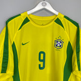 2002/04 BRAZIL RONALDO #9 HOME SHIRT (L) NIKE