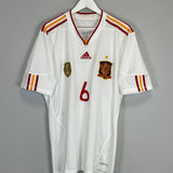 2011 SPAIN A.INIESTA #6 AWAY SHIRT (XL) ADIDAS