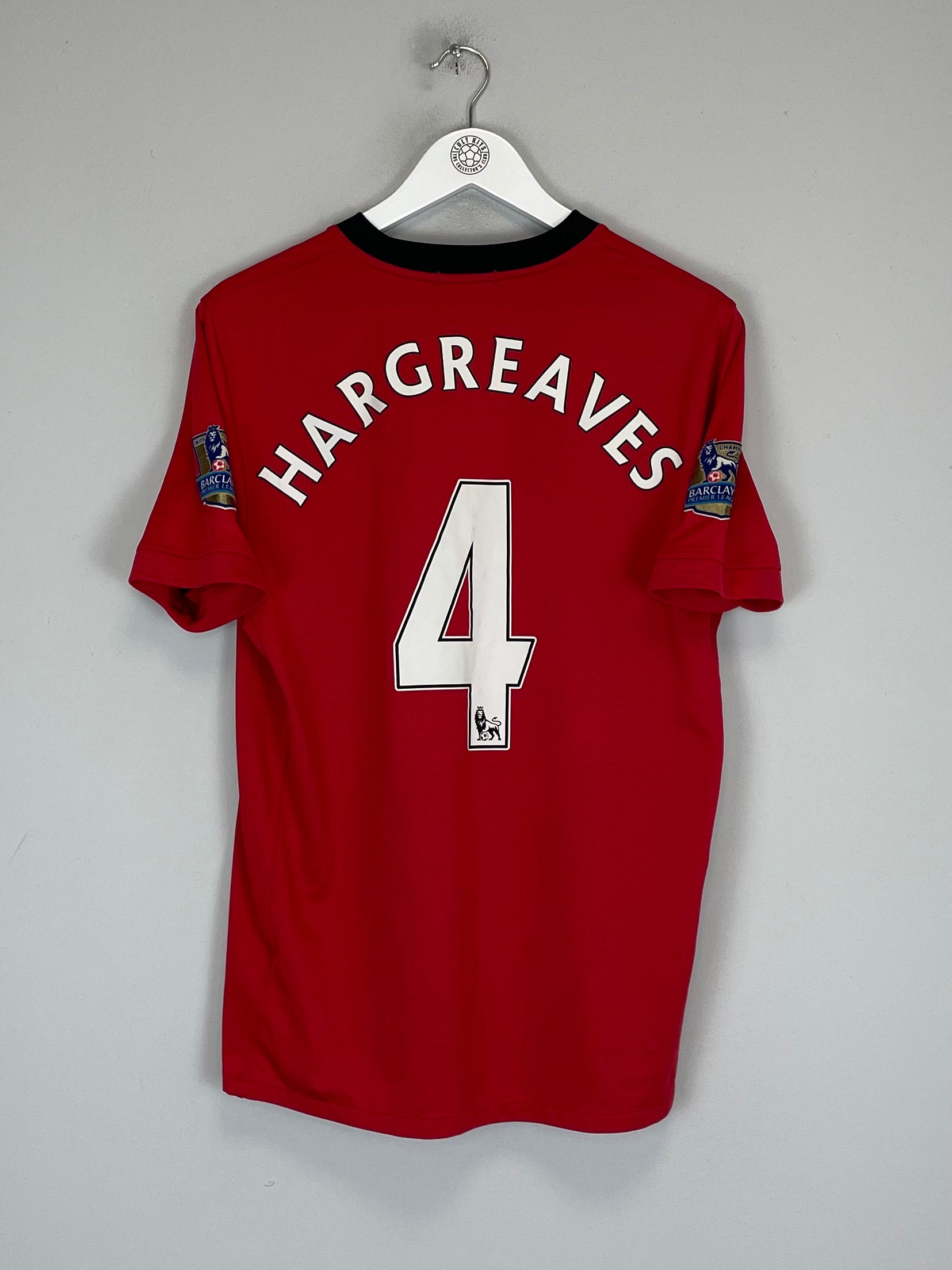 2009/10 MANCHESTER UNITED HARGREAVES #4 HOME SHIRT (M) NIKE