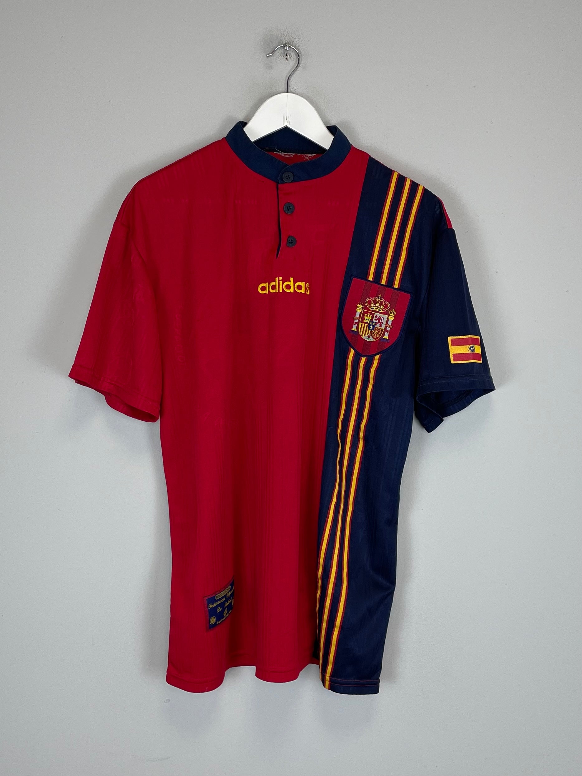 1996/98 SPAIN HOME SHIRT (M) ADIDAS