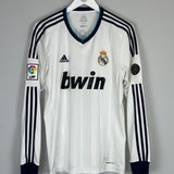 2012/13 REAL MADRID RONALDO #7 L/S HOME SHIRT (M) ADIDAS