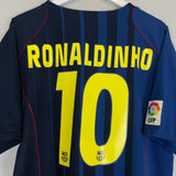 2004/05 BARCELONA RONALDINHO #10 AWAY SHIRT (XL) NIKE