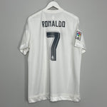 2015/16 REAL MADRID RONALDO #7 HOME SHIRT (XL) ADIDAS