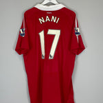 2010/11 MANCHESTER UNITED NANI #17 *PLAYER ISSUE* HOME SHIRT (XXL) NIKE