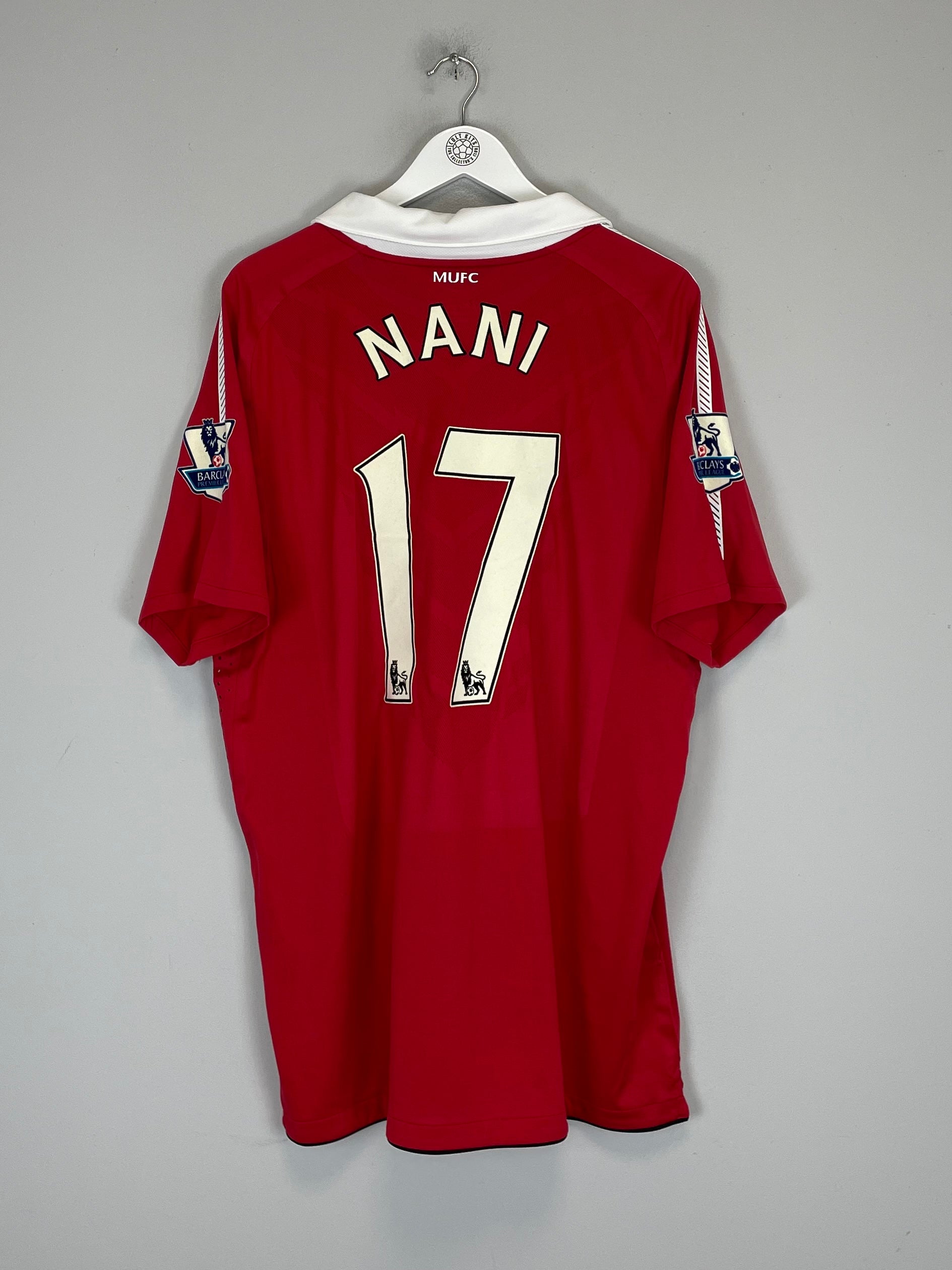 2010/11 MANCHESTER UNITED NANI #17 *PLAYER ISSUE* HOME SHIRT (XXL) NIKE