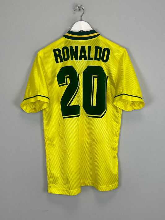 1994 BRAZIL RONALDO #9 HOME SHIRT (L) UMBRO