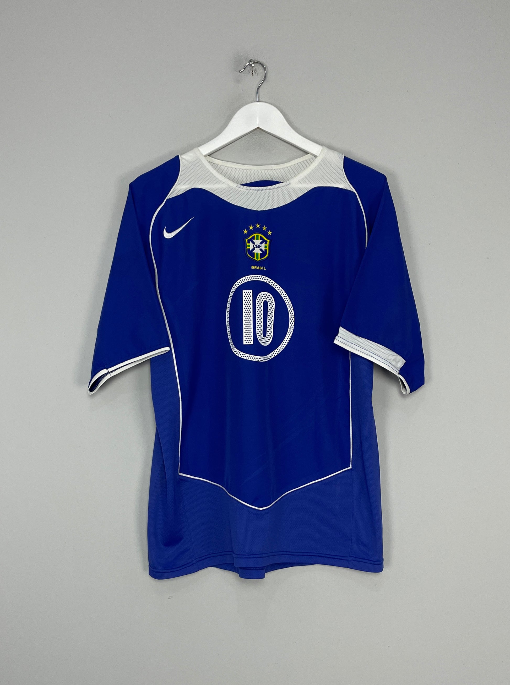 2004/06 Brazil Away Jersey #10 RONALDINHO XL NIKE Soccer Copa