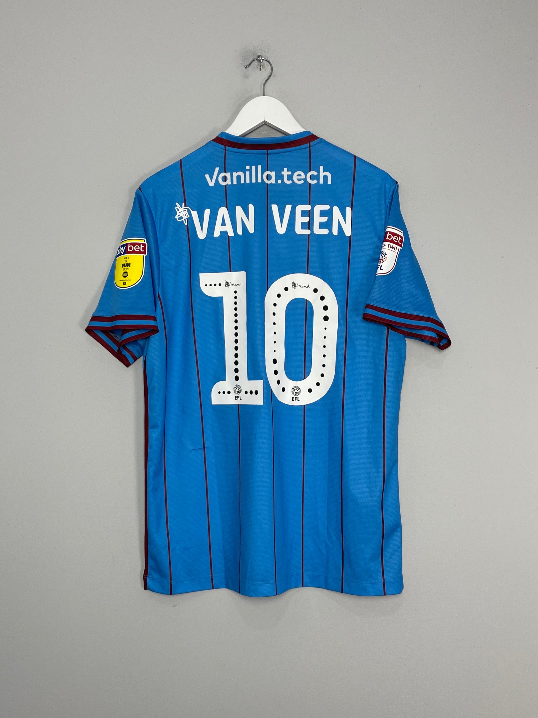 2019/20 SCUNTHORPE UNITED VAN VEEN #10 HOME SHIRT (L) FBT