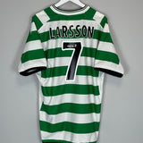 2001/02 CELTIC LARSSON #7 HOME SHIRT (XL) UMBRO