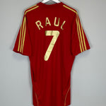 2008/10 SPAIN RAUL #7 HOME SHIRT (XL) ADIDAS