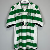 2001/02 CELTIC LARSSON #7 HOME SHIRT (XL) UMBRO