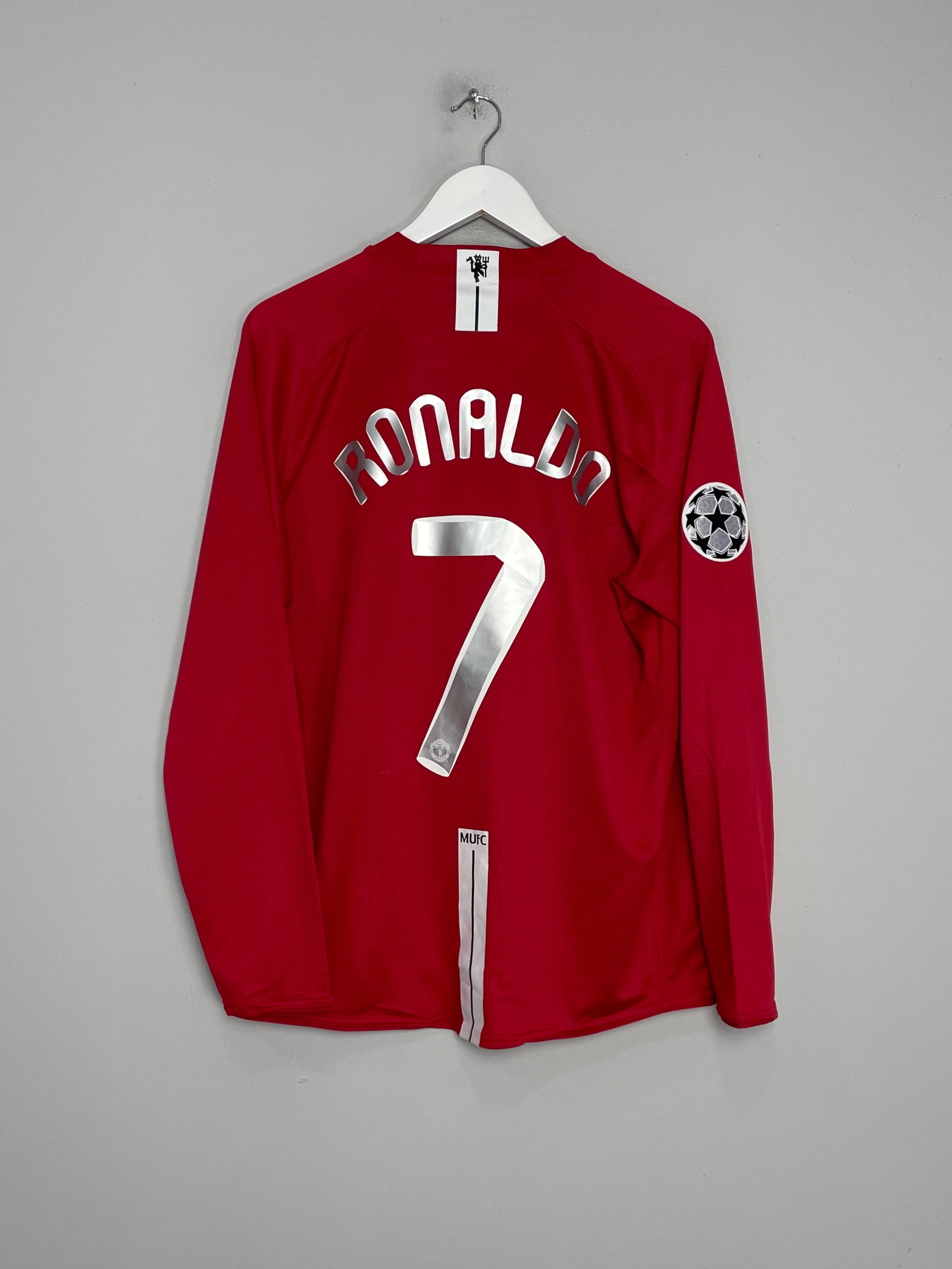 2007/09 MANCHESTER UNITED RONALDO #7 L/S C/L HOME SHIRT (L) NIKE