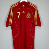 2008/10 SPAIN RAUL #7 HOME SHIRT (XL) ADIDAS