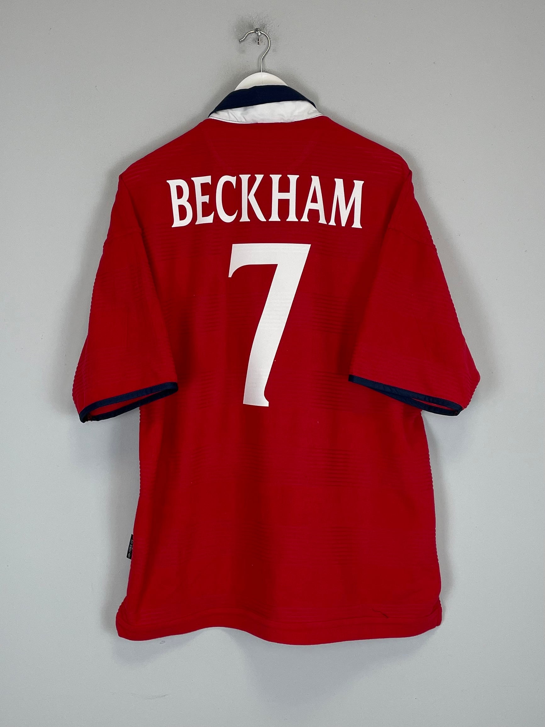 1999/01 ENGLAND BECKHAM #7 AWAY SHIRT (L) UMBRO